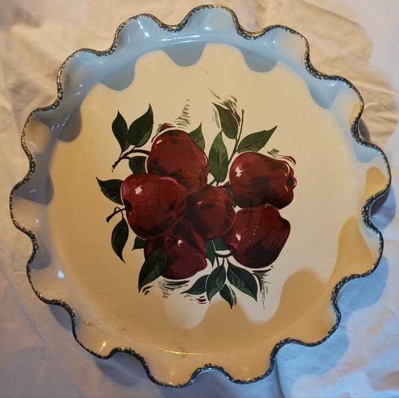 Home & Garden Party Ltd Stoneware Chip Tray and Dip Bowl 1999  Made in USA 2 pc - Picture 1 of 6